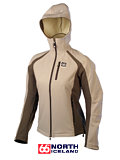 66 Degrees North Glymur Softshell Jacket Women's (Light Gray / Green Granit)