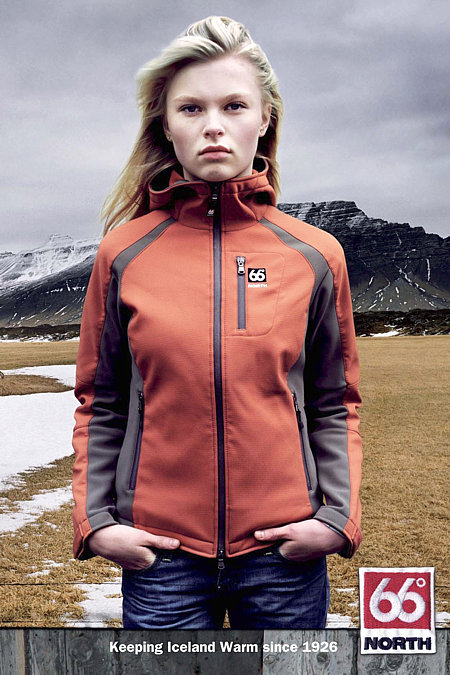 66 Degrees North Glymur Softshell Jacket Women's (Orange)