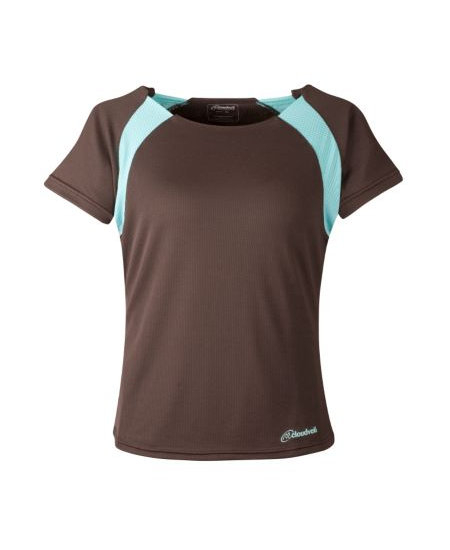 Cloudveil Duo Short Sleeve Crew Women's (Chocolate / Aruba Blue)