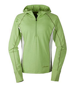 Cloudveil Run Don't Walk Performance 1/2 Zip Hoodie Women's (Erb Green / Bright White)