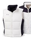 Columbia Sportswear Powder Dreams Reversible Down Vest Women's (Winter White / Dark Plum)