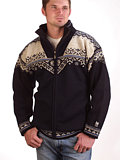 Dale of Norway Amundsen Windstopper Cardigan (Midnight Navy / Range Brown)