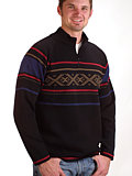 Dale of Norway Are Merino Wool Sweater Men's (Black / Deep Red)