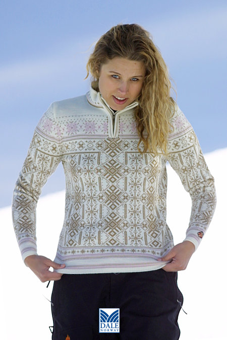 Dale of Norway Aspen Sweater Women's (Off-white / Dusk Pink)