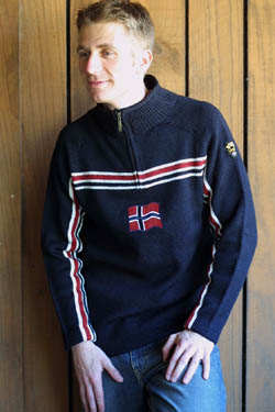 Dale of Norway Eidsvoll Zip Sweater (Navy)