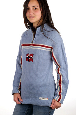Dale of Norway Eidsvoll Zip Sweater (Ice Blue)