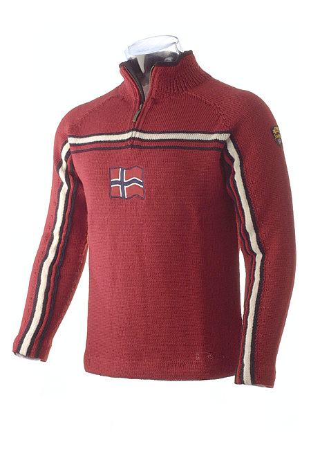 Dale of Norway Eidsvoll Zip Sweater Red