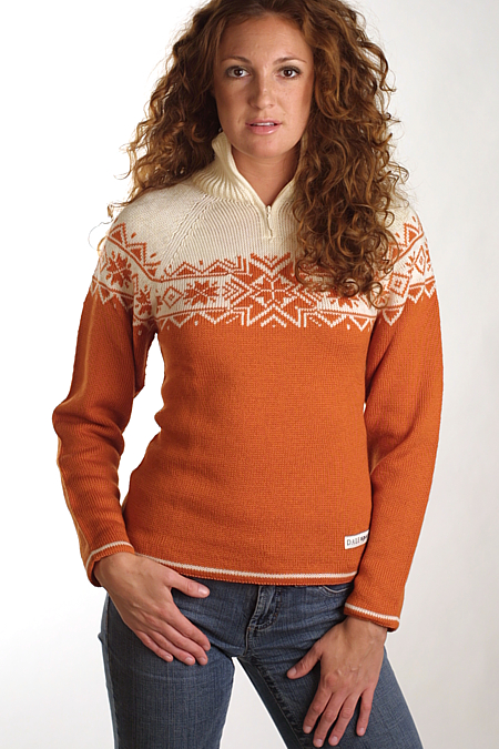 Dale of Norway Gala Feminine Sweater (Off-white/Orange)