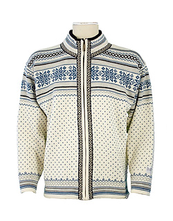 Dale of Norway Grotli Cardigan (Cream / Bluebird / Light Charcoa)