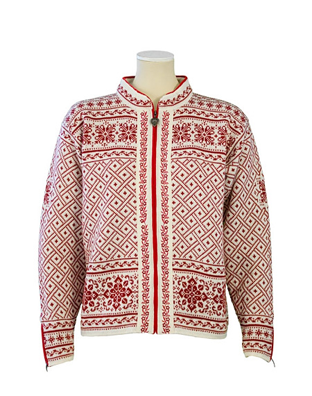 Dale of Norway Harmony Cardigan Women's (Off-White / Red Rose)