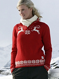 Dale of Norway Lappland Sweater Women's (Raspberry / Off-white)