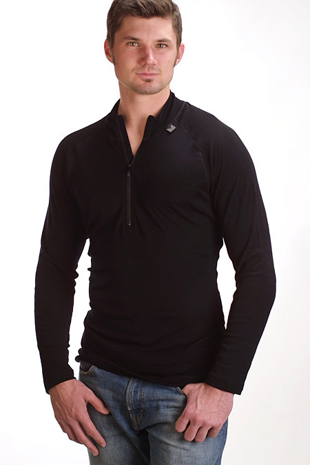 Dale of Norway Long Sleeves Base Layer W/ Zipper Men's (Black)