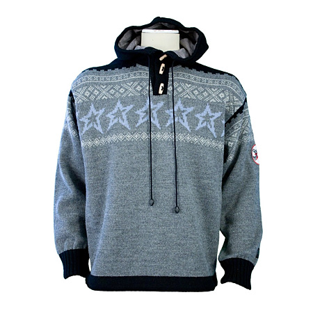 Dale of Norway Perfect Hoody (Charcoal / Sky Blue / Black)