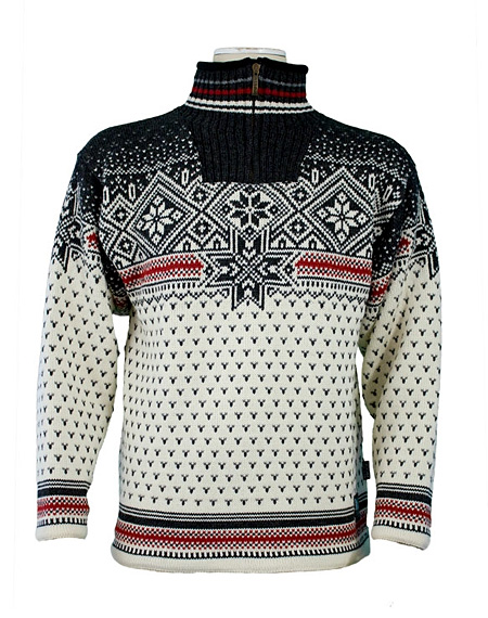 Dale of Norway Savalen WS Sweater (Cream / Drk Charcoal / Raspbe