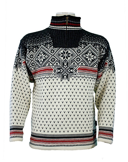 Dale of Norway Savalen WS Sweater (Cream / Drk Charcoal / Raspbe