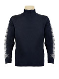 Dale of Norway Slaata Masculine Merino Sweater (Navy / Off-white)