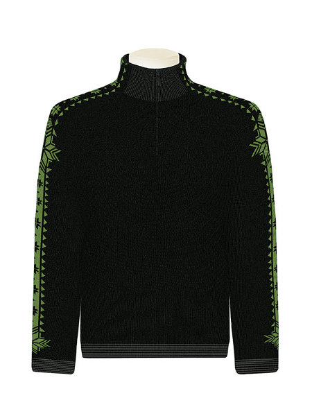 Dale of Norway Slaata Merino Sweater (Black / Olive)