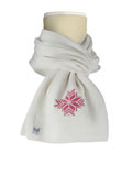 Dale of Norway Slaata Scarf (Off-white / Azalea Pink)