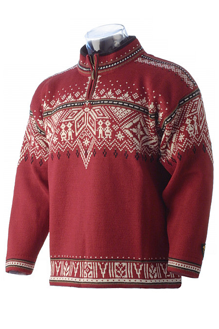 Dale of Norway Solferino Wool Sweater Red