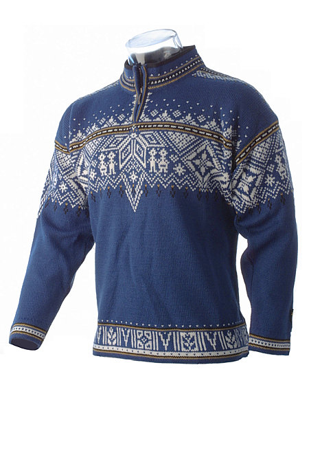 Dale of Norway Solferino Wool Sweater Blue