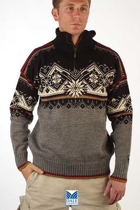 Dale of Norway St. Moritz Ski Sweater (Mixed Grey / Black)