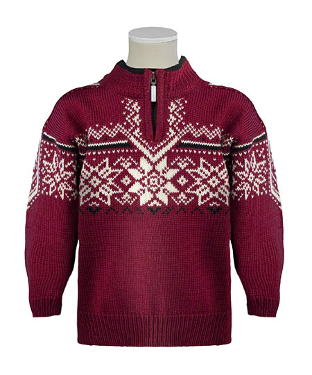 Dale of Norway Stetind Sweater Kids' (Vino Tinto / Black / Cream