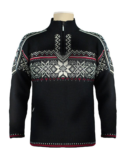 Dale of Norway Stetind WP Sweater (Black / Vino Tinto / Cream)