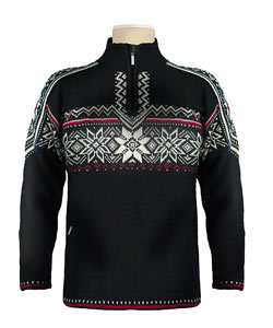 Dale of Norway Stetind Windstopper Sweater Men's (Black / Vino Tinto / Cream)