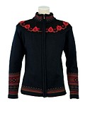 Dale of Norway Sulheim Sweater Women's (Black / Copper / Raspberry)