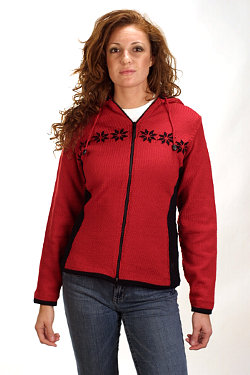 Dale of Norway Tromso Feminine Hooded Sweater (Raspberry)