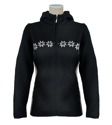 Dale of Norway Tromso Feminine Hooded Sweater (Black / Off-white