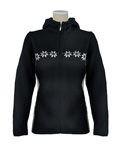 Dale of Norway Tromso Feminine Hooded Sweater (Black / Off-white)