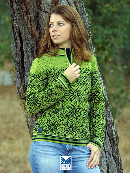 Dale of Norway Vail Feminine Sweater (Apple Green)