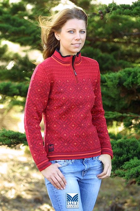 Dale of Norway Vail Feminine Sweater (Raspberry)