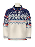 Dale of Norway Vail US Ski and Snowboard Team Sweater (Off-white / Raspberry / Ice Blue)