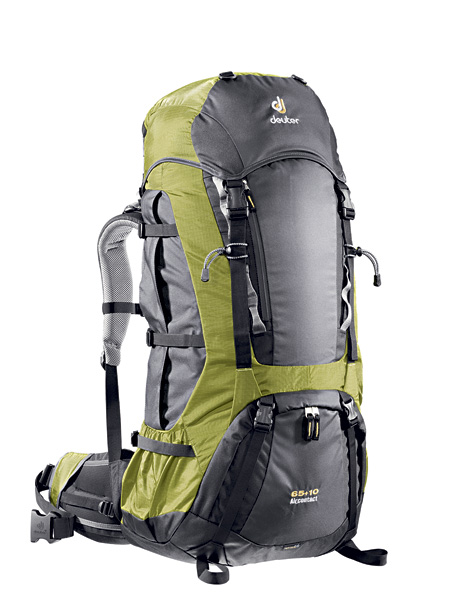 Deuter Aircontact 65 /10 Backpack (Anthracite / Moss)
