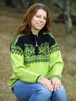 Devold Snaufjell Sweater (Lime / Black)