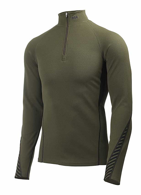 Helly Hansen Charger 1/2 Zip Base Layer Men's (Olive Night / Bla