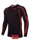 Helly Hansen LIFA DRY SLX Seamless Top Men's (Black / Red)