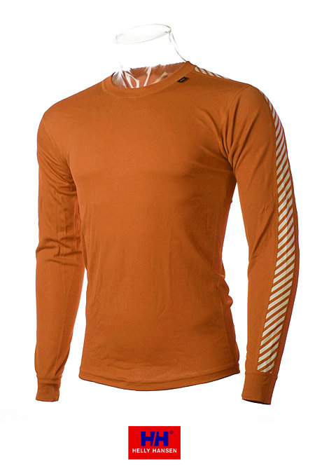 Helly Hansen LIFA DRY Stripe Crew Men's (Hot Orange)