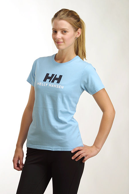 Helly Hansen Logo Tee Women's (Light Blue)