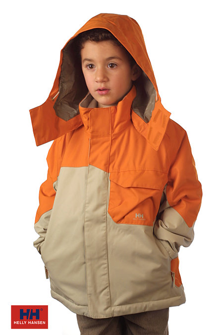 Helly Hansen Super Warm Jacket Boys' (Khaki / Tangerine)