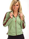 Hot Chillys Panel Crop Hoodie Women's (Leaf / Java)