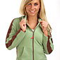 Hot Chillys Panel Crop Hoodie Women's (Leaf / Java)