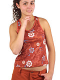 Isis Cross Back Tank Women's (Paprika Blossom)