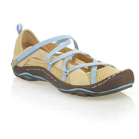 J-41 Aquarius Shoes Women's (Tan / Sky Blue)