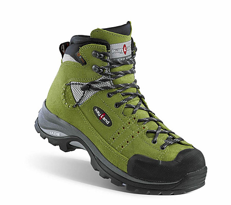 green hiking boots