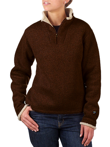 Ingrid 1/4 Zip Sweater Women's (Dark Brown)