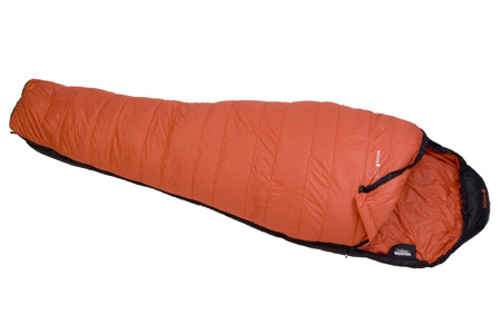 Lafuma Pro 650 Down Sleeping Bag (Black / Dark Deep Orange)