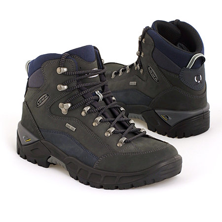 Lowa Renegade GTX Mid Hiking Shoes Wide Men's (Asphalt / Navy)